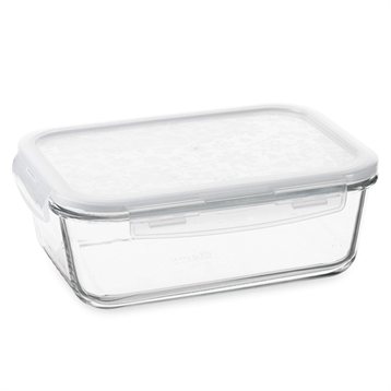 Boîtes de conservation : Plat en verre avec couvercle rectangle 2 L